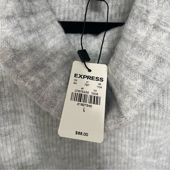 NWT Express Sweater Dress Gray Women’s Size Large - Picture 5 of 6